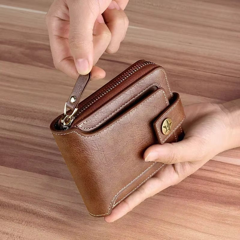 Portefeuille Vintage en cuir PU pour hommes