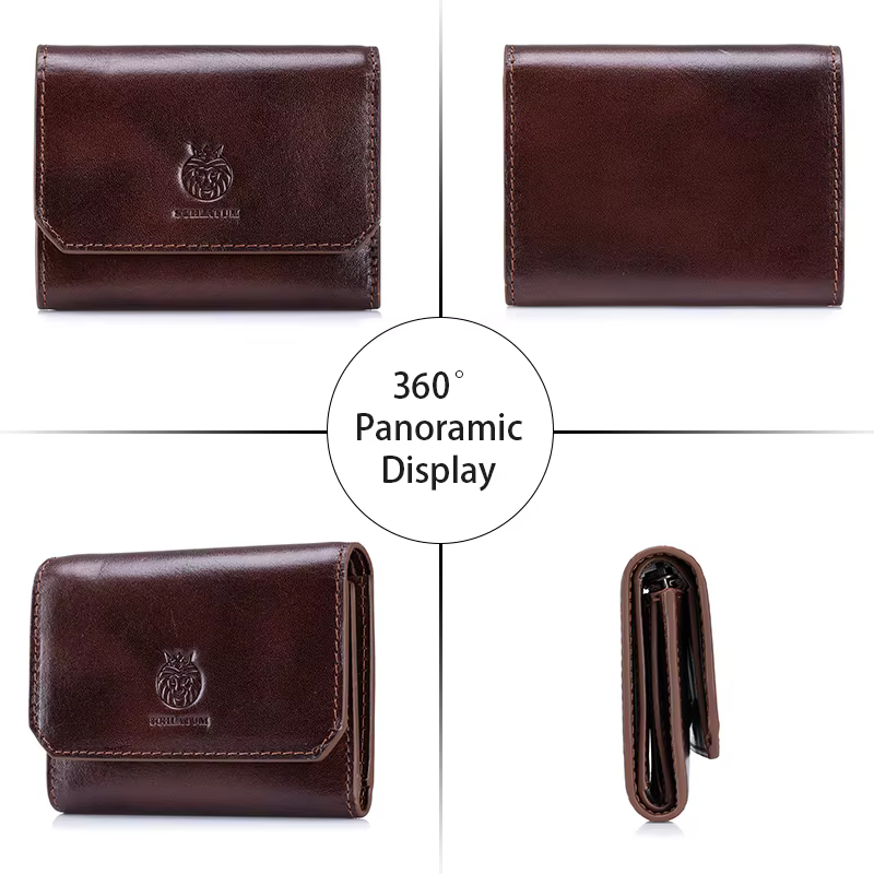 Portefeuille en cuir véritable pour hommes