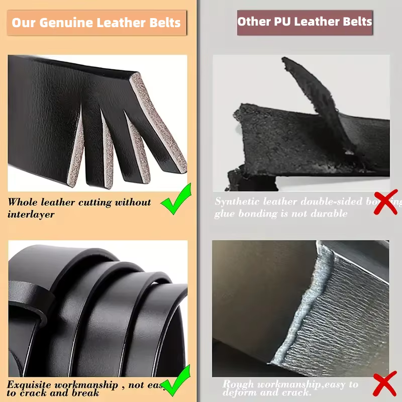 Ceinture en cuir véritable pour femme