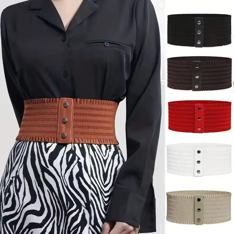 Nouvelle ceinture élastique large pour femme