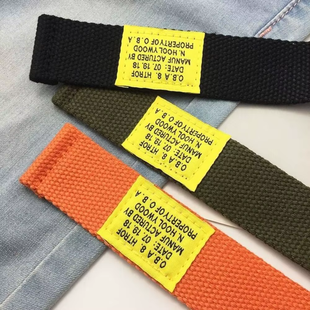 Ceinture en toile tressée en Nylon pour femmes et hommes