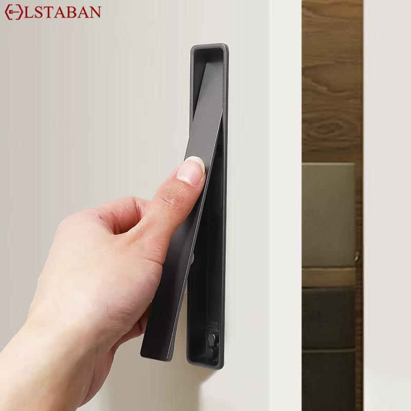Poignée intégrée dissimulée pour porte coulissante Simple et moderne en alliage de Zinc pour armoire de cuisine meubles invisibles boutons de traction colorés fendus