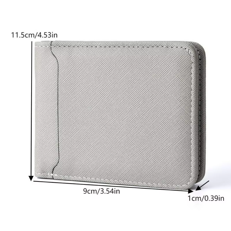Portefeuille classique rétro en cuir PU pour hommes