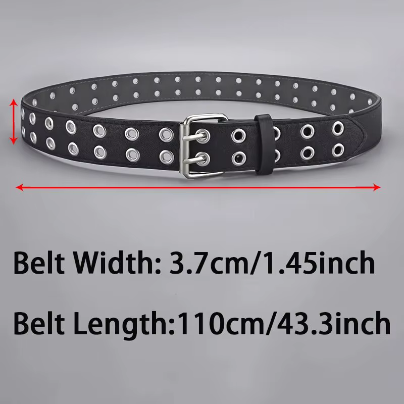 Ceinture tendance Simple à Double trou pour hommes et femmes