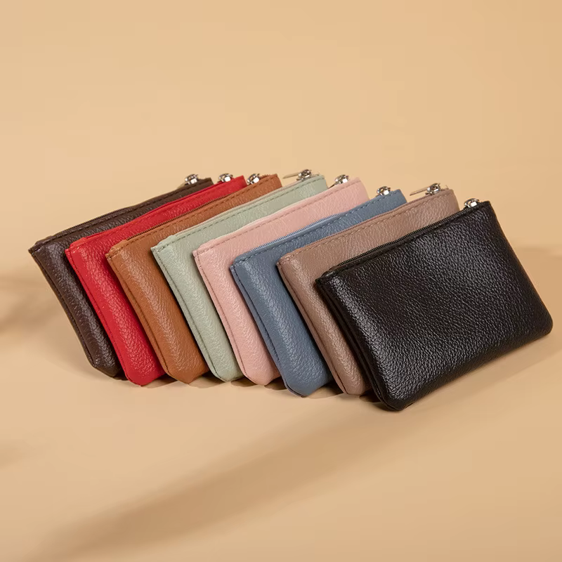 Porte-monnaie rétro en cuir PU pour femme