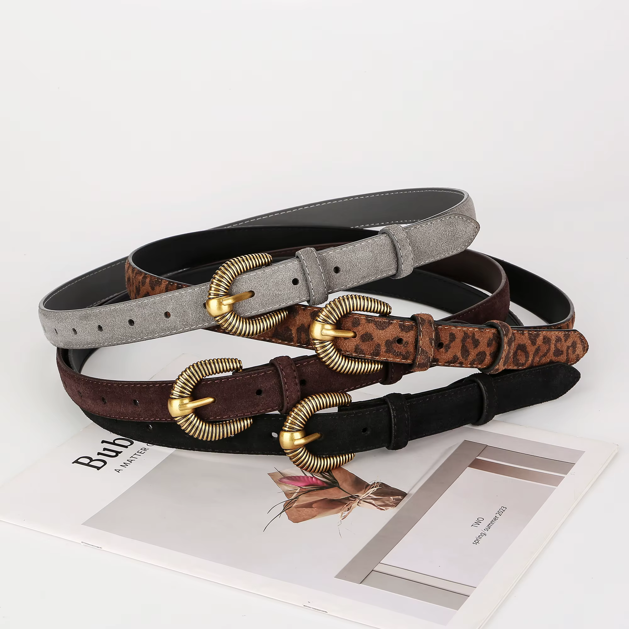 Ceinture en daim pour femmes