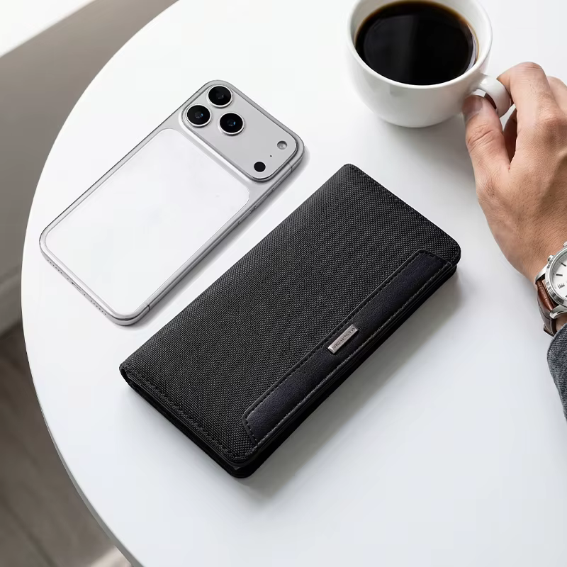 MARK RYDEN Portefeuille minimaliste long pour carnet de chèques
