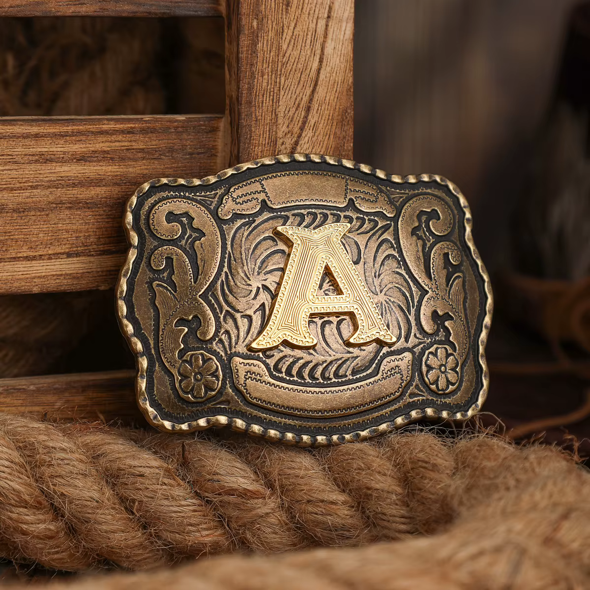Une boucle de ceinture de style occidental