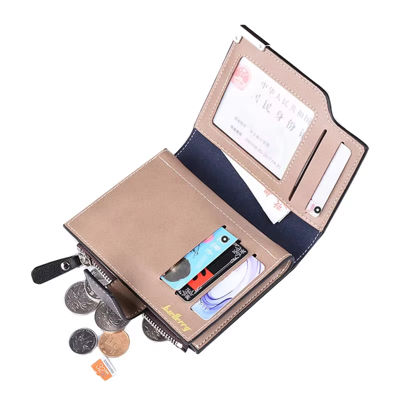 Portefeuille de marque en cuir pour hommes