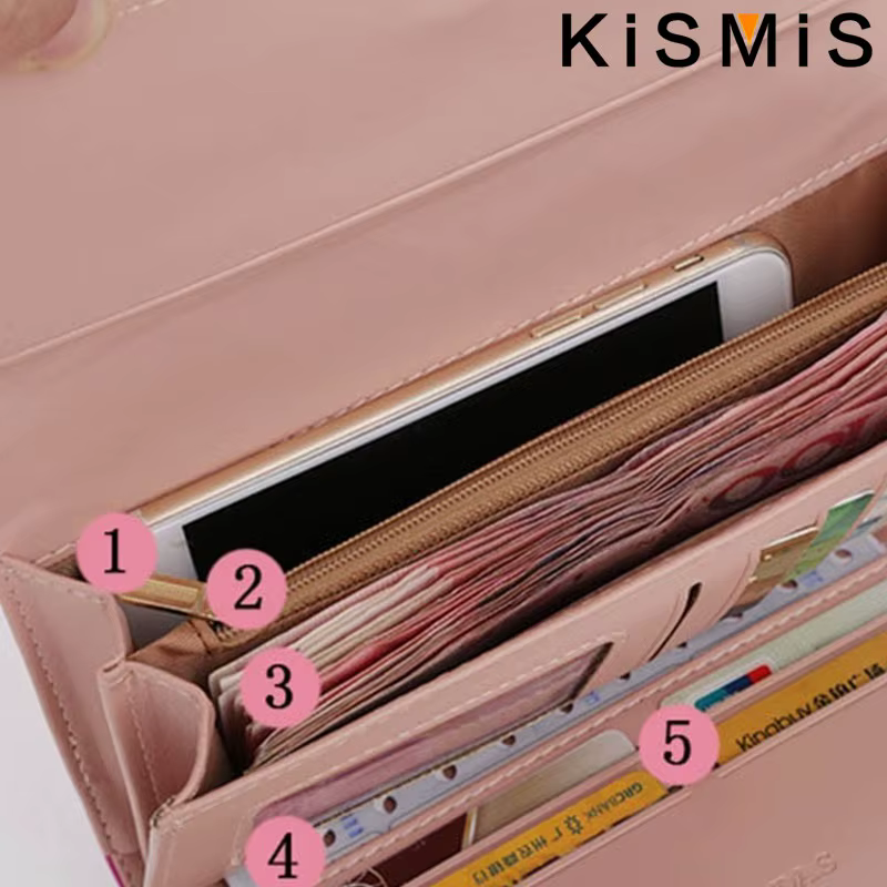 KISMIS portefeuilles pour femmes mignon rose poche