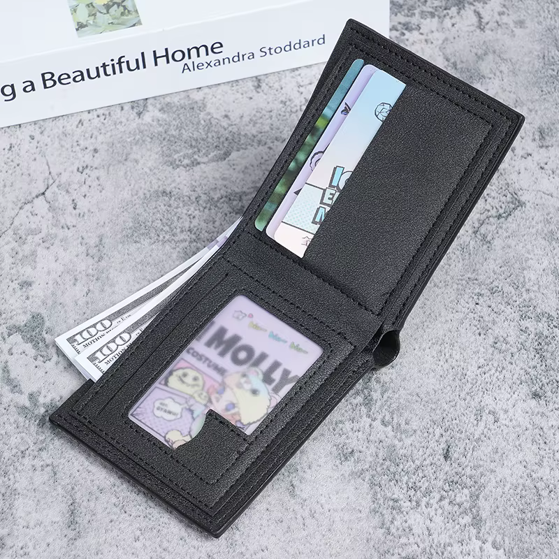 Portefeuille court à carreaux pour hommes