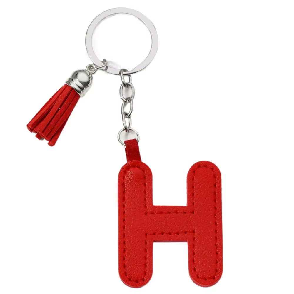 Organisateur de clés PU 26 lettre porte-clés gland taille boucle Alphabet voiture clé