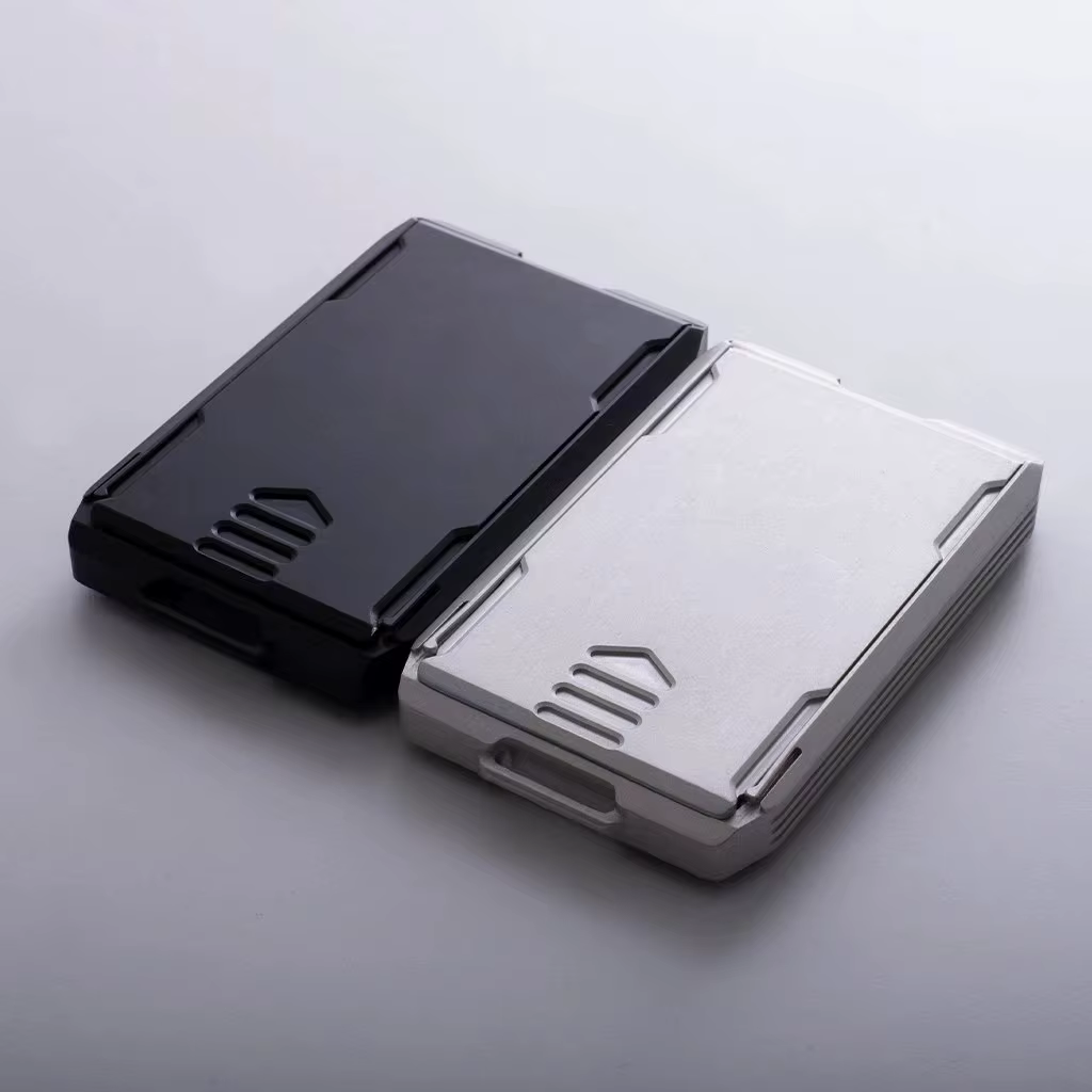 Mythfunction alliage d'aluminium portefeuilles hommes argent carte de crédit clé accessoires support mince rangement organisateur sacs à main noir Walet cadeau