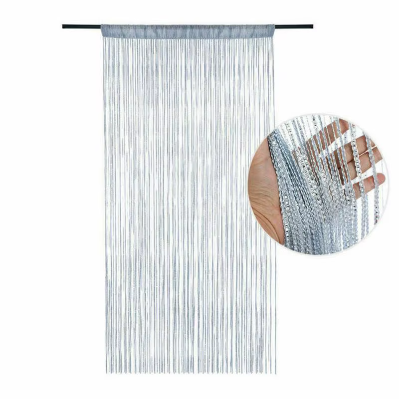 Rideau perlé pour porte et fenêtre, 100x200cm, chaîne, été, mouche, insecte, écran, pompon, panneau, décoration d'intérieur