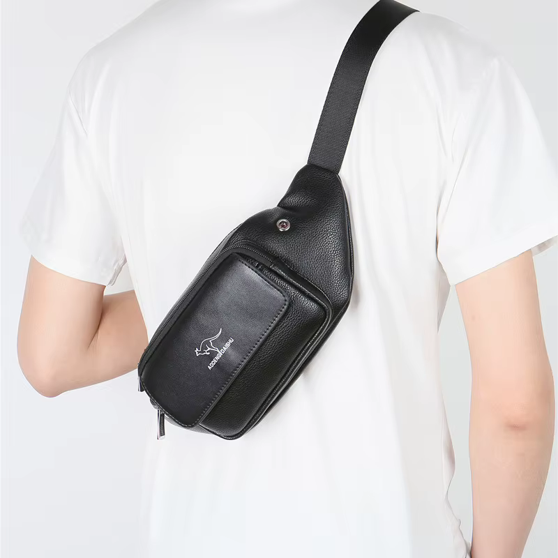 Sac banane en cuir pour hommes