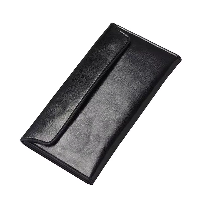 Portefeuille long luxueux en cuir véritable pour femme