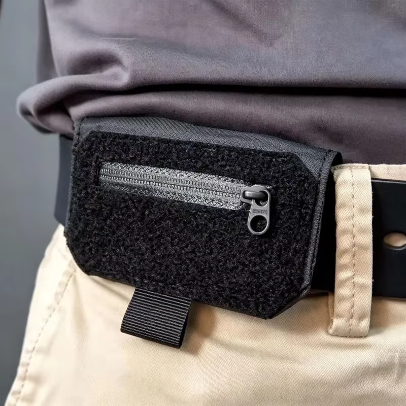 Portefeuille compact EDC à clip ceinture - Pochette de ceinture antivol discrète pour passeport, argent et cartes, sac anti-pickpocket