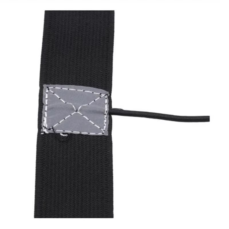 Ceinture de Compétition Sportive avec Anneau en Caoutchouc Numéroté pour Triathlon et Course à Pied – Noire