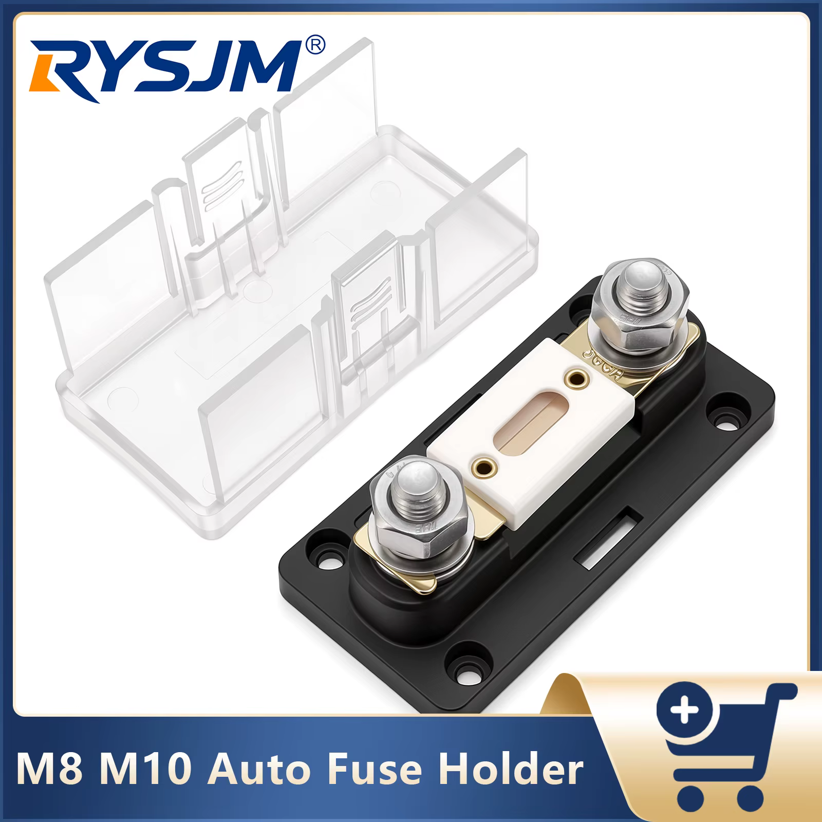 Porte-fusible automobile M8 M10 300A, porte-fusible à visser, porte-fusibles automobiles avec lame de fusible pour voiture, camion, accessoires de camping-car