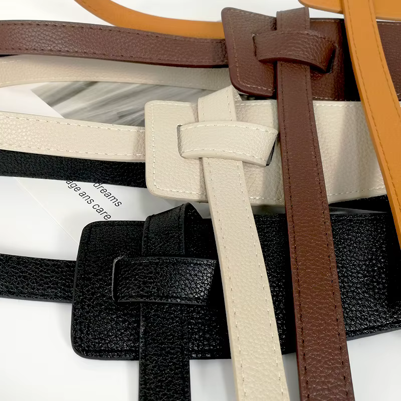 Ceinture en cuir PU souple pour femme
