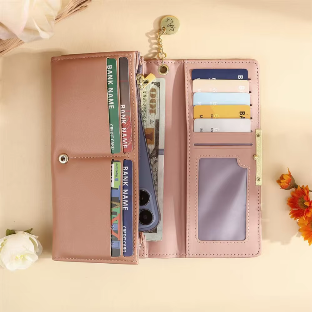 Portefeuille personnalisé pour femme avec photo et texte