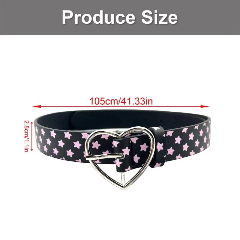 39BD – ceinture à fermoir en forme d'étoile cœur