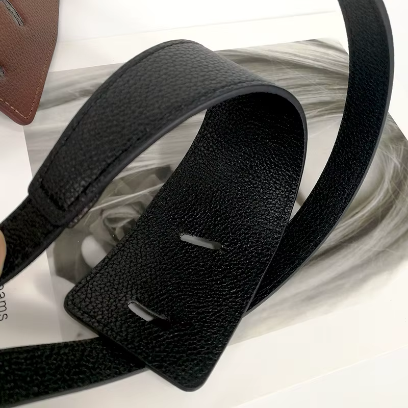 Ceinture en cuir PU souple pour femme