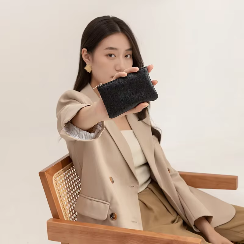 Petit porte-monnaie en cuir multifonctionnel pour femmes