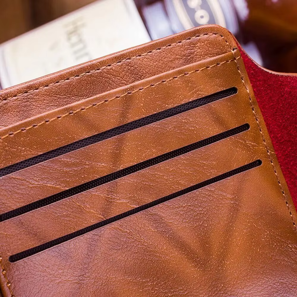 Portefeuilles pour hommes avec 100 dollars américains motif portefeuille homme en cuir