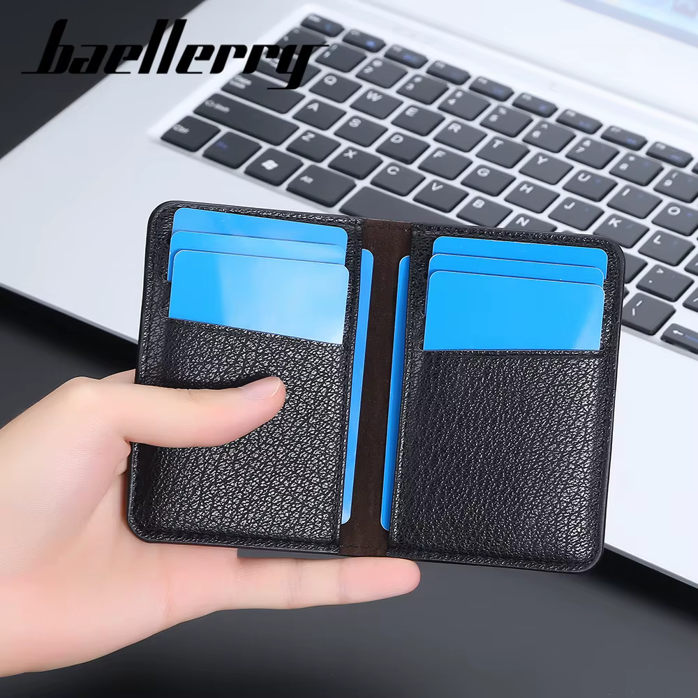 Portefeuille compact de luxe Baellerry pour homme