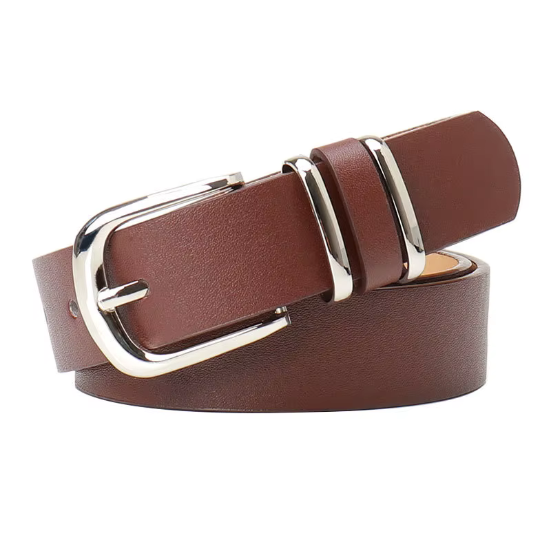 Nouvelle ceinture à double anneau à imprimé léopard pour femmes
