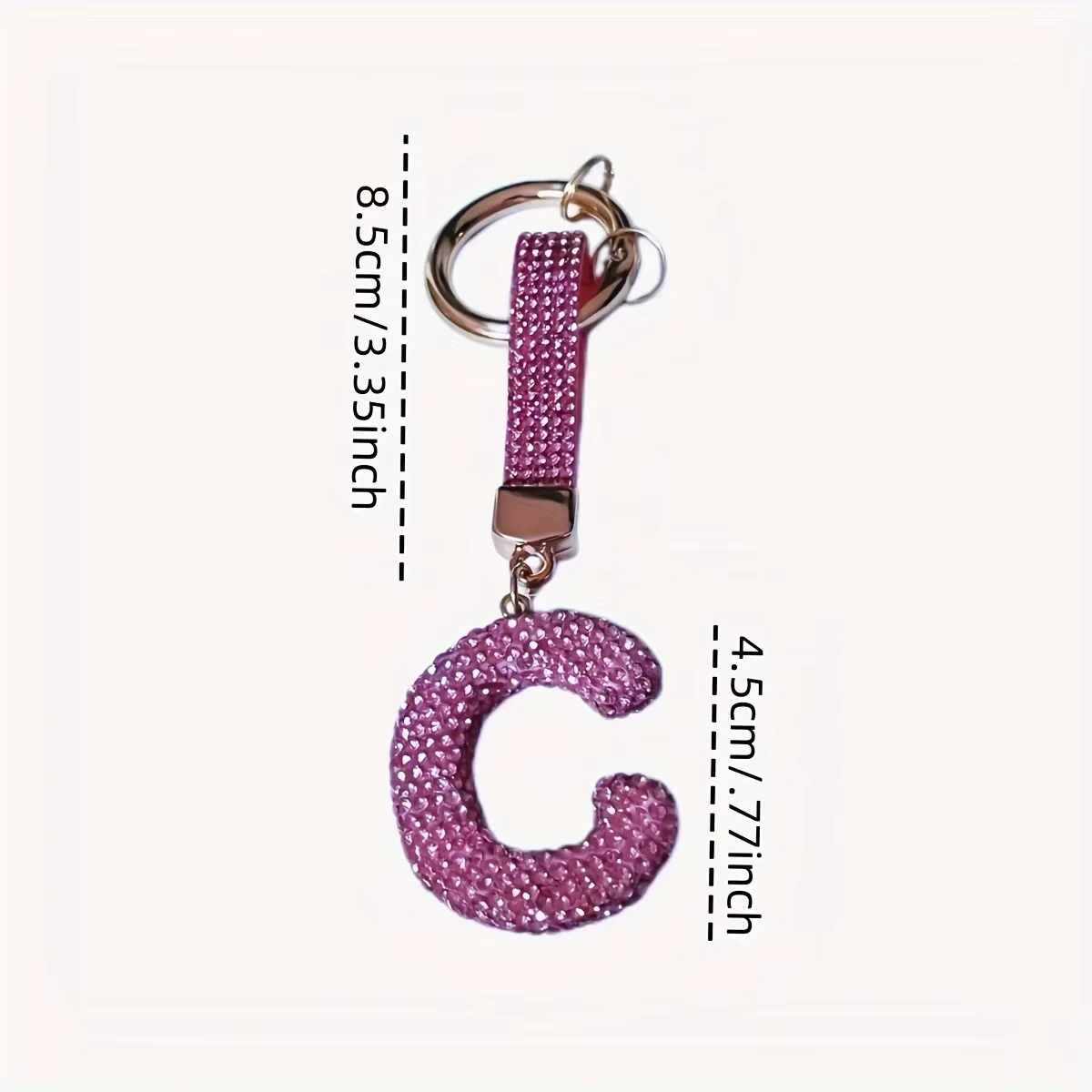Porte-clés avec lettres élégantes