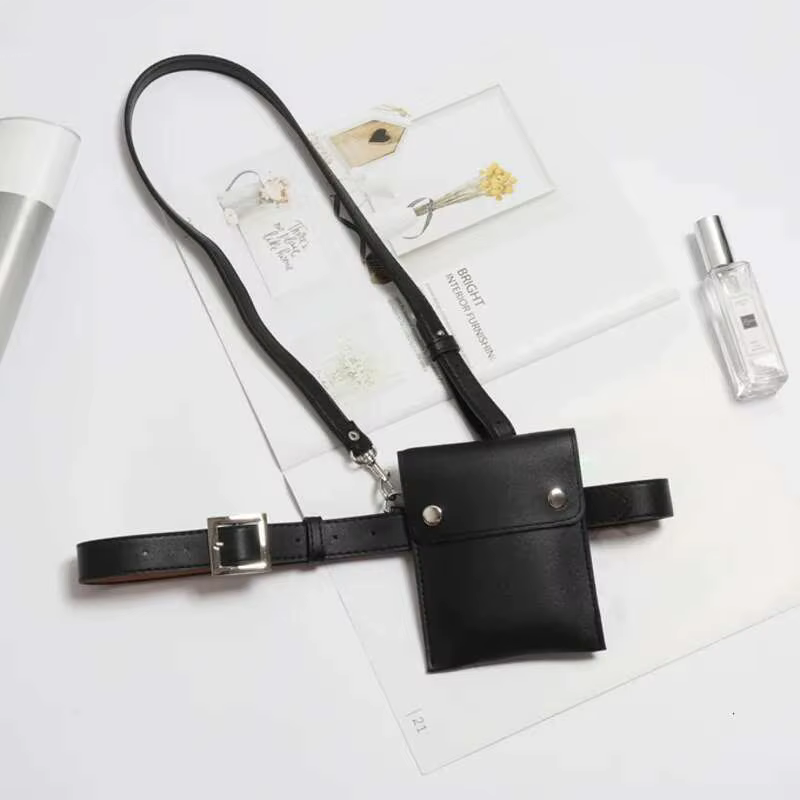 IEFB sangles toutes les mathématiques hommes femmes ceinture Mini-paquet nouvelle mode noir PU cuir ceintures vêtements accessoires multi-usages 9Y116
