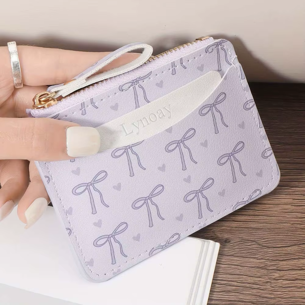 Portefeuille à nœud rose pour femmes