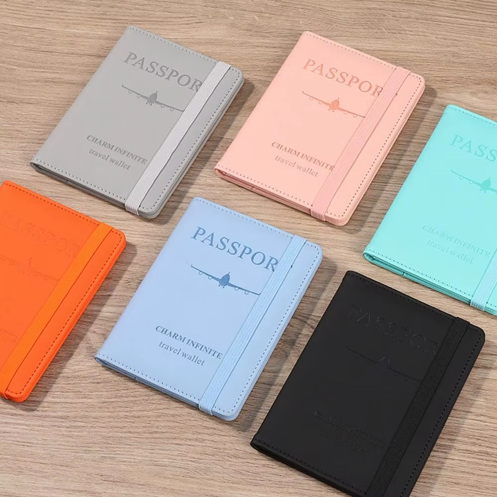 Porte-passeport en cuir PU avec RFID
