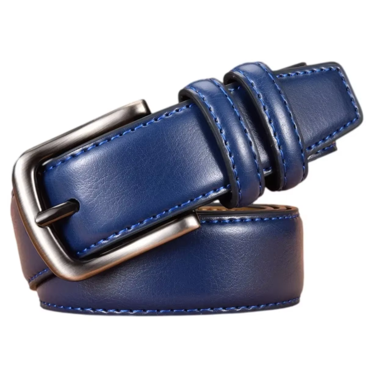 Cuir de Piedmont pour hommes, 1 pièce, à la mode, de haute qualité Affaires. Ceinture décontractée à boucle