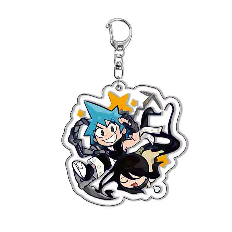 Porte-clés de collection personnage d'anime Soul Eater Tsubaki Nakatsukasa, cadeau créatif de dessin animé, accessoire décoratif pour clés Kingring