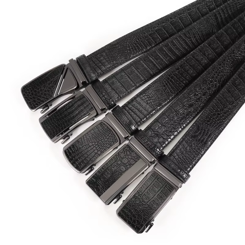 Ceinture d'affaires à boucle carrée pour hommes