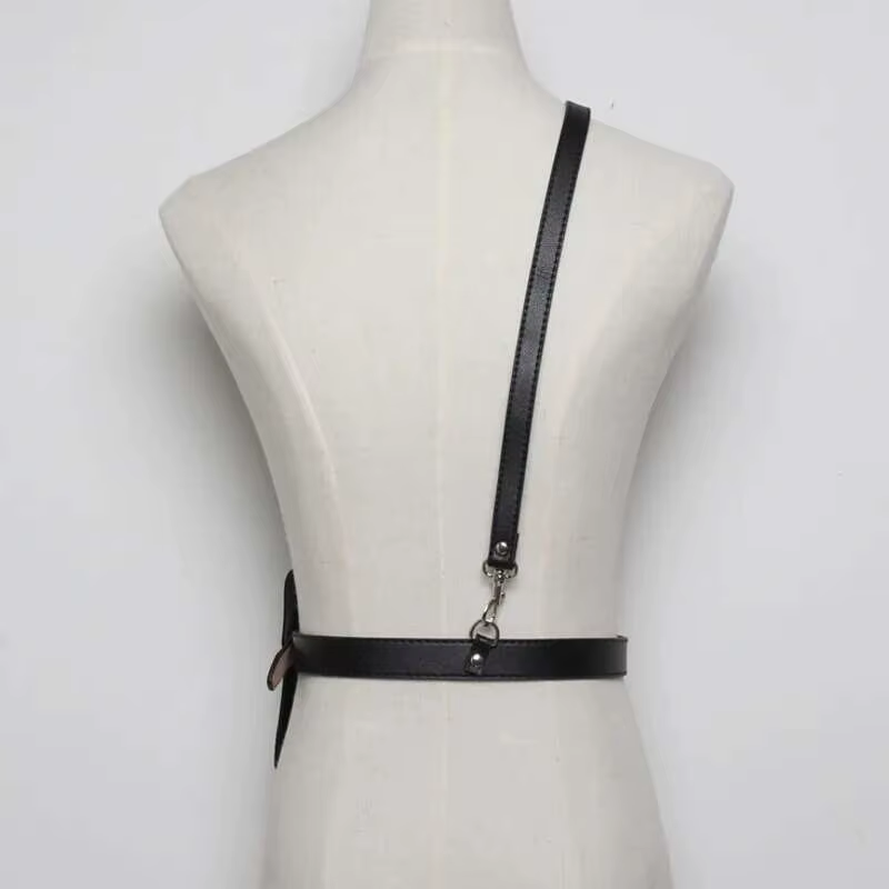 IEFB sangles toutes les mathématiques hommes femmes ceinture Mini-paquet nouvelle mode noir PU cuir ceintures vêtements accessoires multi-usages 9Y116