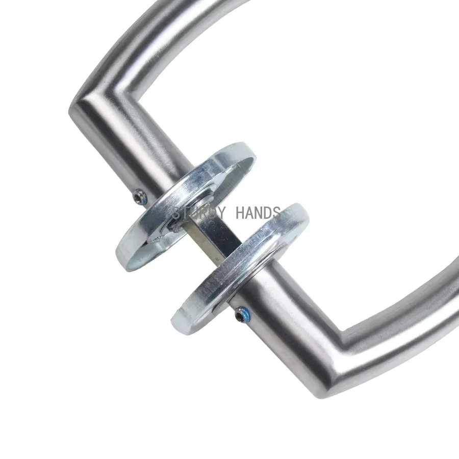 Ensemble de poignées de porte en acier inoxydable, intérieur de maison, serrure à levier, loquet réglable Durable, bouton de sécurité pour chambre à coucher et salle de bains