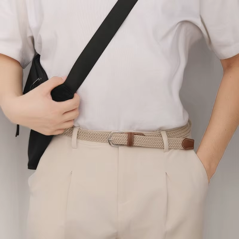 Ceinture élastique et tissée pour femme