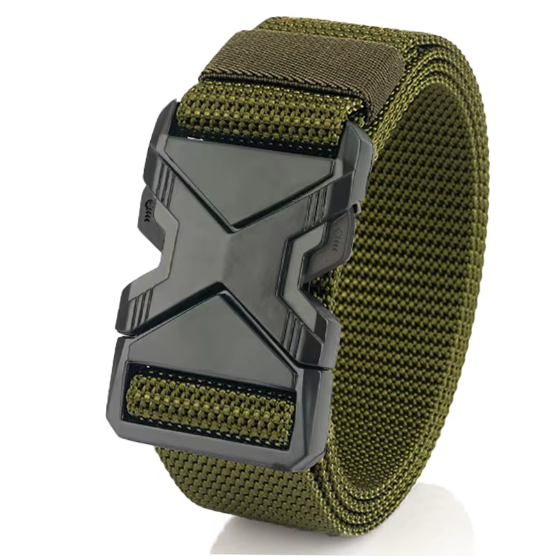 Ceinture à boucle en Nylon tressé pour hommes