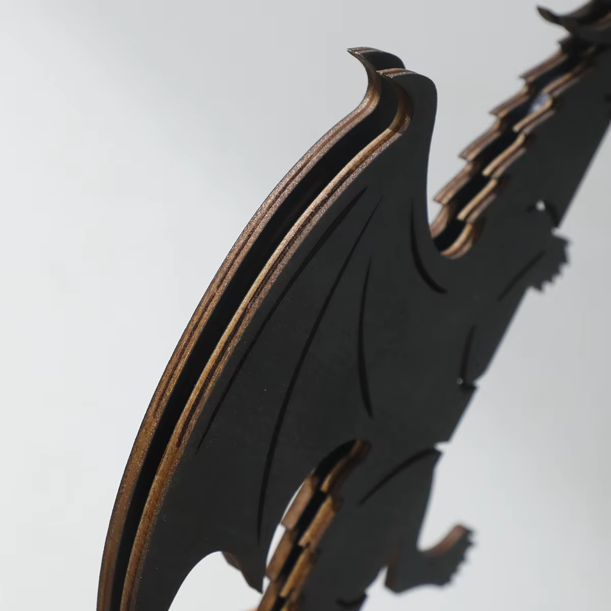 Décoration de porte de Dragon noir, ornement d'art mural gothique, décoration suspendue de maison fantaisie en bois pour cadeau de chambre à coucher et de salon