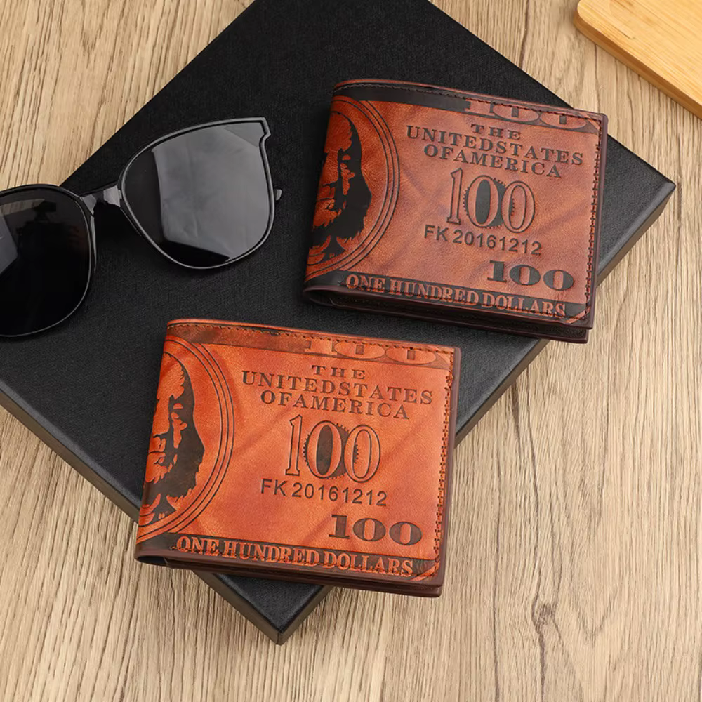 Portefeuilles pour hommes avec motif portefeuille mâle en cuir PU Walet porte-carte Photo mode grande capacité