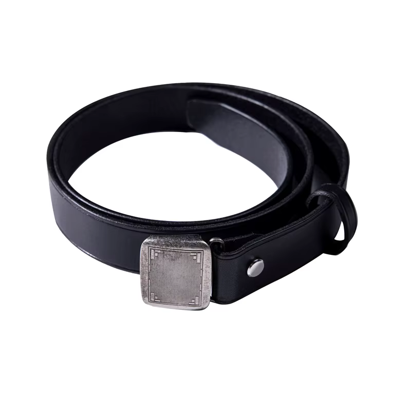 Ceinture coulissante en cuir véritable Tornado rouge avec boucle en laiton vintage pour pantalons habillés décontractés