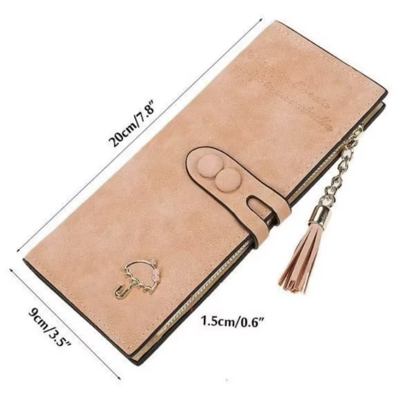 Portefeuilles pour femmes en cuir PU mat