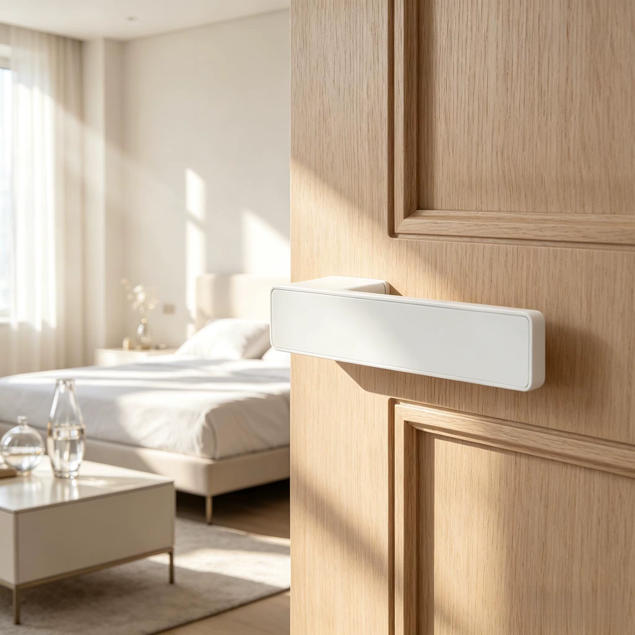 Serrure de porte domestique, au design élégant. Porte intérieure en bois pour chambre et bureau, avec serrure silencieuse, style européen, français, minimaliste, luxe léger