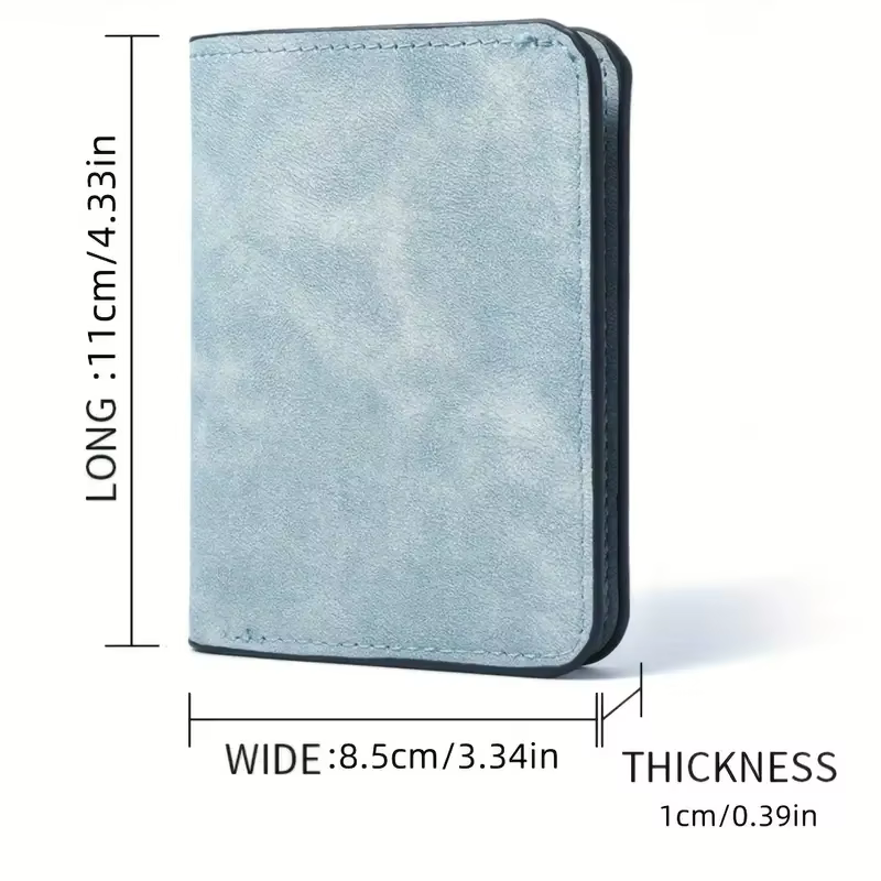 Portefeuille slim pour homme avec plusieurs fentes pour cartes et porte-carte d'identité