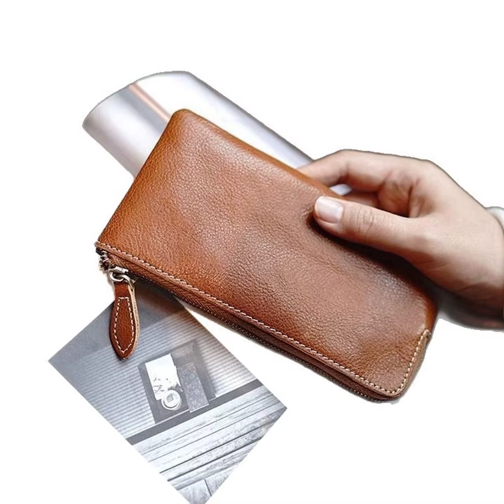 Portefeuille portable pour femme, nouveau modèle 2026, portefeuille long fin une pièce pour homme, sac de rangement pour espèces, porte-monnaie