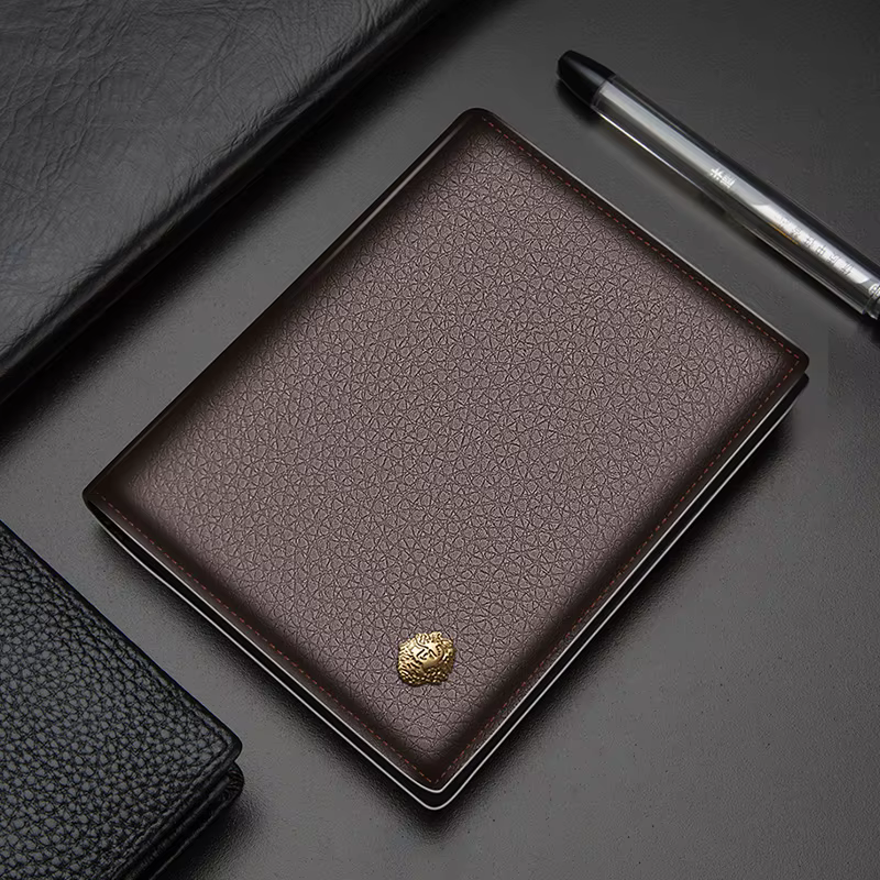 Portefeuille en cuir véritable pour homme